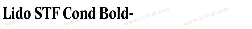 Lido STF Cond Bold字体转换